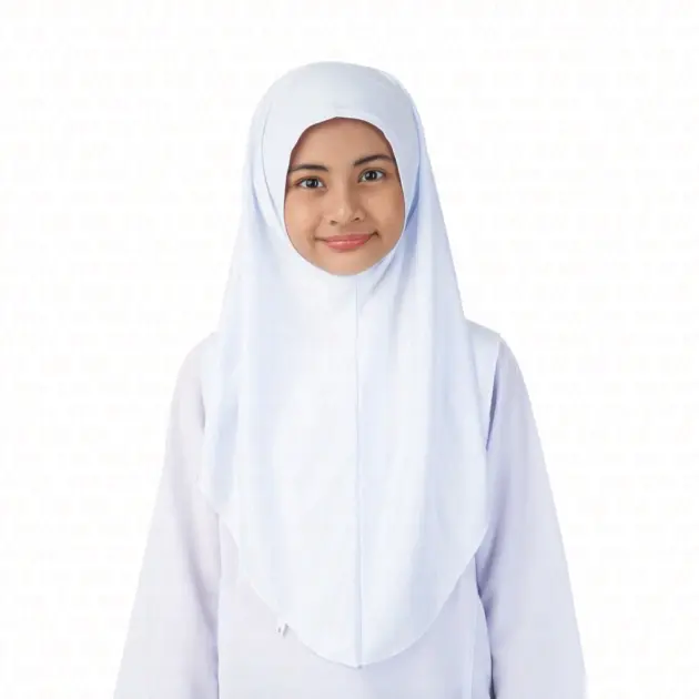 Tudung Putih 1 Lapis S/L