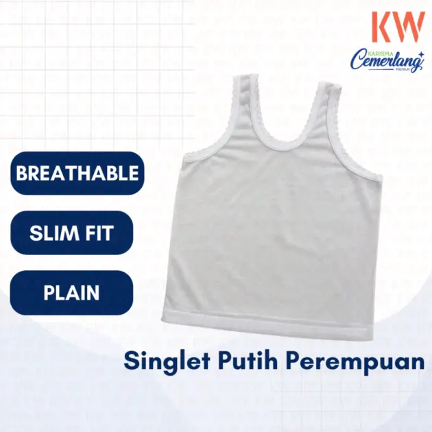 Singlet Putih Perempuan S/XL