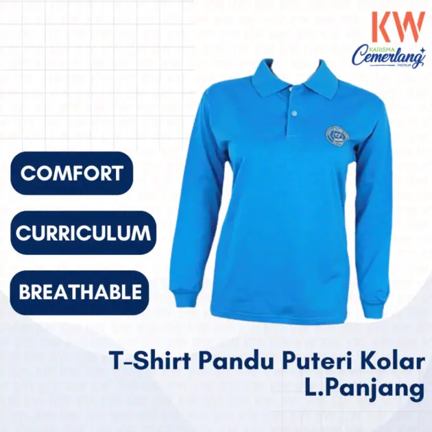 Kurikulum T-Shirt Pandu Puteri Lengan Panjang - 34/48
