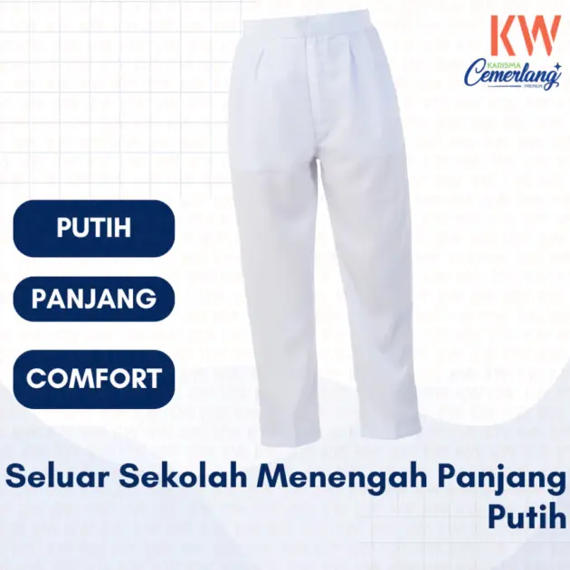 Seluar Menengah Panjang Putih 23/41
