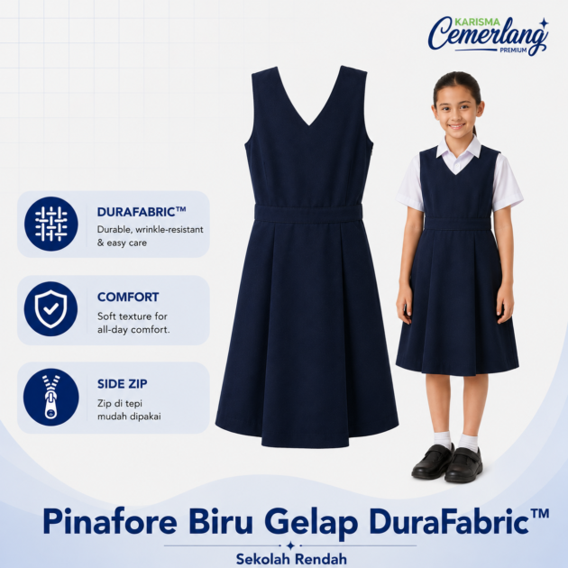 Pinafore Set Sekolah Rendah DuraFabric